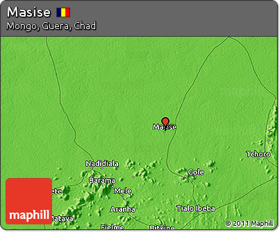 Political 3D Map of Masise
