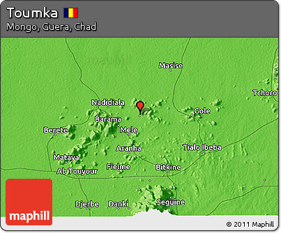 Political 3D Map of Toumka