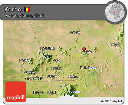 Satellite 3D Map of Korbo