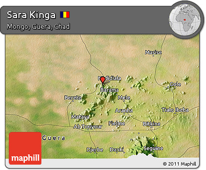 Satellite 3D Map of Sara Kinga