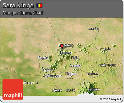 Satellite 3D Map of Sara Kinga