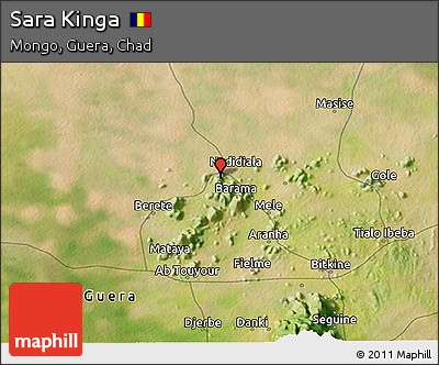 Satellite 3D Map of Sara Kinga