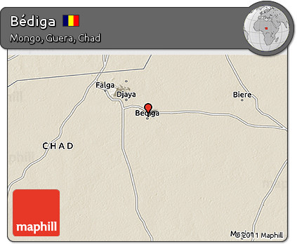 Shaded Relief 3D Map of Bédiga