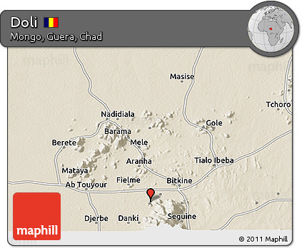 Shaded Relief 3D Map of Doli