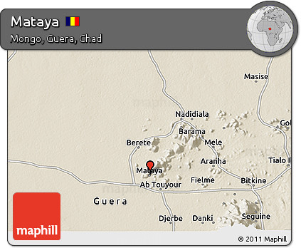 Shaded Relief 3D Map of Mataya