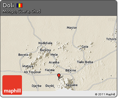 Shaded Relief 3D Map of Doli