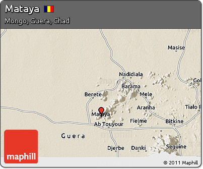 Shaded Relief 3D Map of Mataya