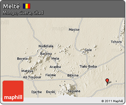 Shaded Relief 3D Map of Melté