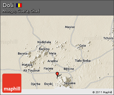 Shaded Relief 3D Map of Doli