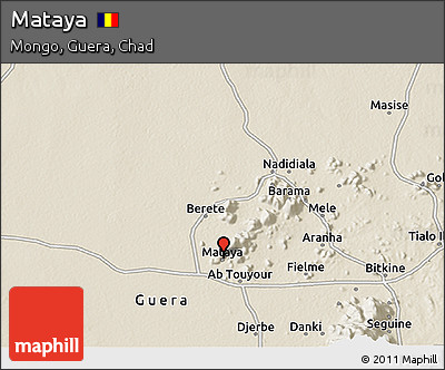 Shaded Relief 3D Map of Mataya