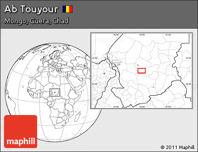 Blank Location Map of Ab Touyour