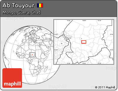 Blank Location Map of Ab Touyour