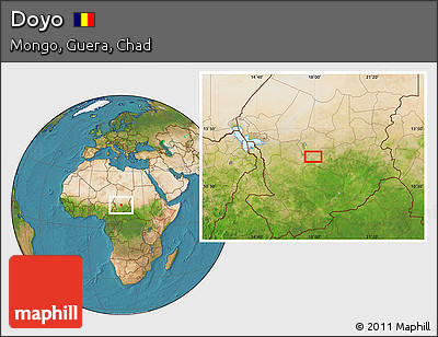 Satellite Location Map of Doyo