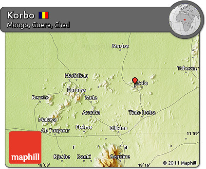 Physical Map of Korbo