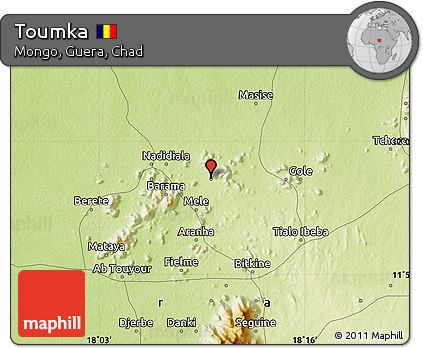 Physical Map of Toumka