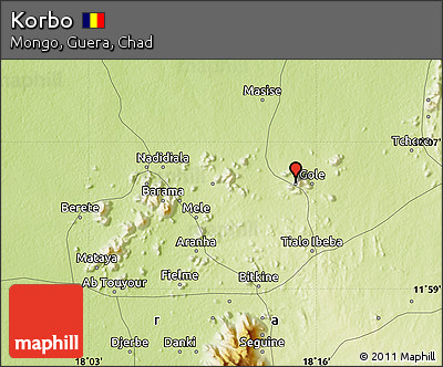 Physical Map of Korbo