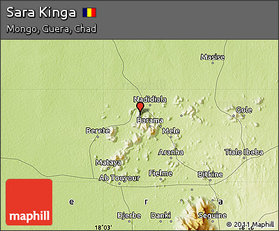 Physical Map of Sara Kinga