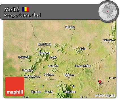 Satellite Map of Melté