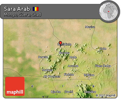 Satellite Map of Sara Arab