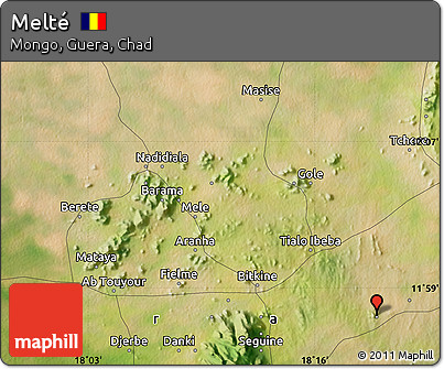 Satellite Map of Melté
