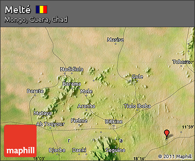 Satellite Map of Melté