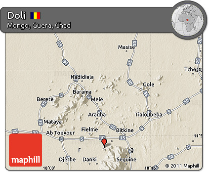 Shaded Relief Map of Doli