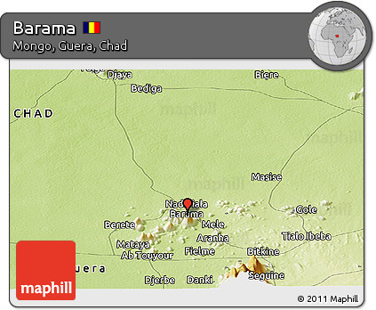 Physical Panoramic Map of Barama