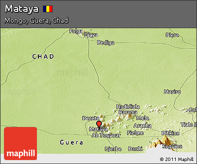 Physical Panoramic Map of Mataya