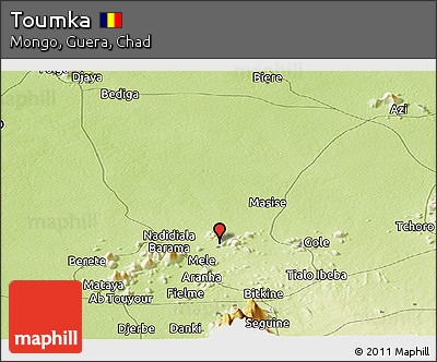 Physical Panoramic Map of Toumka