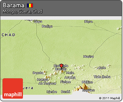 Physical Panoramic Map of Barama