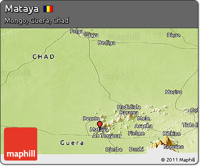 Physical Panoramic Map of Mataya