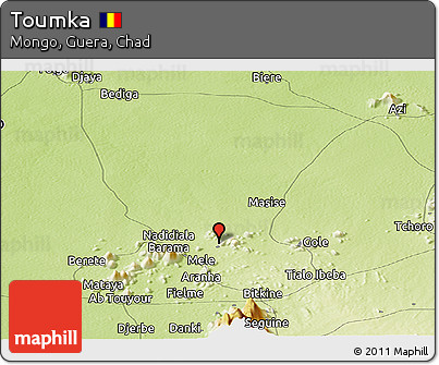 Physical Panoramic Map of Toumka