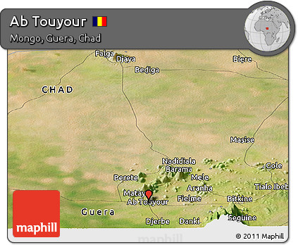 Satellite Panoramic Map of Ab Touyour