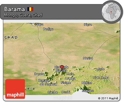 Satellite Panoramic Map of Barama