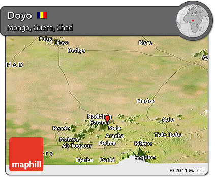 Satellite Panoramic Map of Doyo