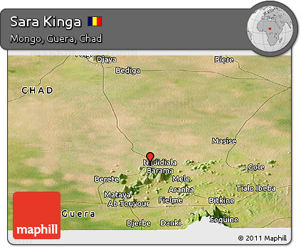 Satellite Panoramic Map of Sara Kinga
