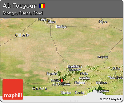 Satellite Panoramic Map of Ab Touyour