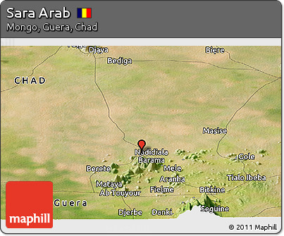 Satellite Panoramic Map of Sara Arab