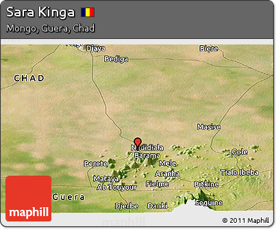 Satellite Panoramic Map of Sara Kinga