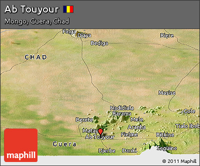 Satellite Panoramic Map of Ab Touyour
