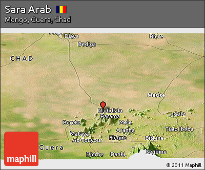 Satellite Panoramic Map of Sara Arab
