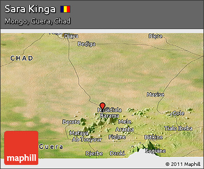 Satellite Panoramic Map of Sara Kinga