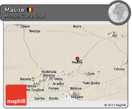 Shaded Relief Panoramic Map of Masise