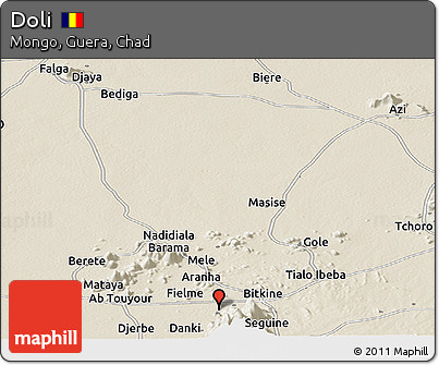 Shaded Relief Panoramic Map of Doli
