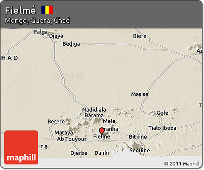 Shaded Relief Panoramic Map of Fielmé