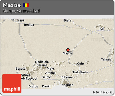 Shaded Relief Panoramic Map of Masise