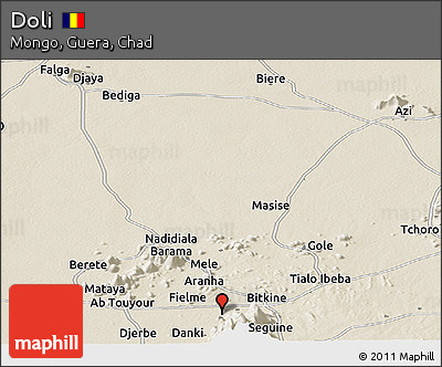 Shaded Relief Panoramic Map of Doli