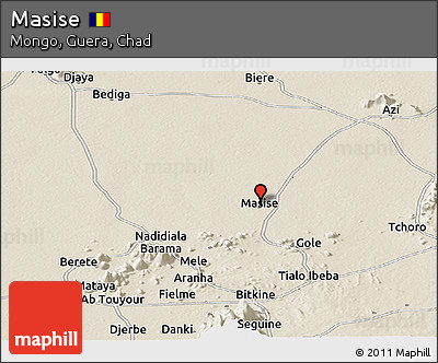 Shaded Relief Panoramic Map of Masise