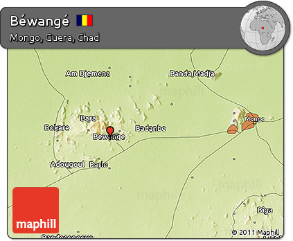 Physical 3D Map of Béwangé