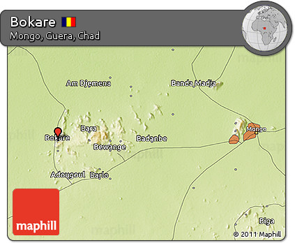 Physical 3D Map of Bokare